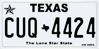 TX license plate CUQ4424