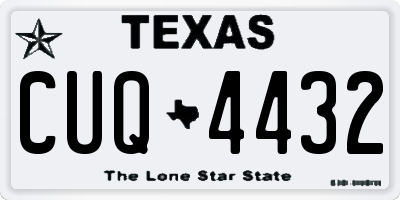 TX license plate CUQ4432