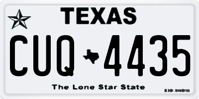 TX license plate CUQ4435