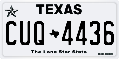 TX license plate CUQ4436