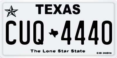 TX license plate CUQ4440