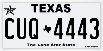TX license plate CUQ4443