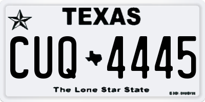 TX license plate CUQ4445