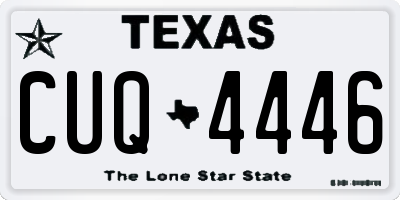 TX license plate CUQ4446