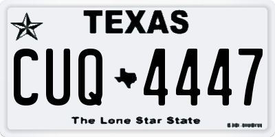 TX license plate CUQ4447