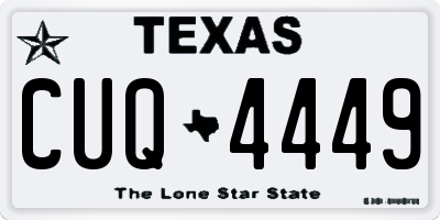 TX license plate CUQ4449