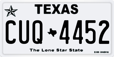 TX license plate CUQ4452