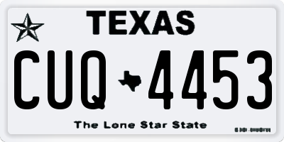 TX license plate CUQ4453