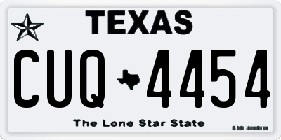 TX license plate CUQ4454