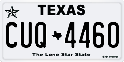 TX license plate CUQ4460