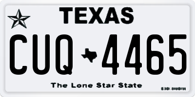 TX license plate CUQ4465