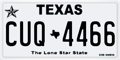 TX license plate CUQ4466