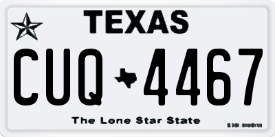 TX license plate CUQ4467