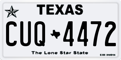 TX license plate CUQ4472
