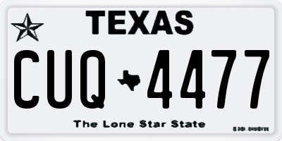 TX license plate CUQ4477