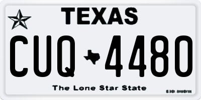 TX license plate CUQ4480