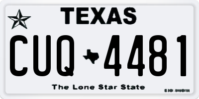 TX license plate CUQ4481