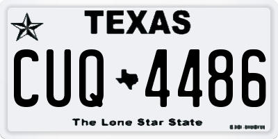 TX license plate CUQ4486