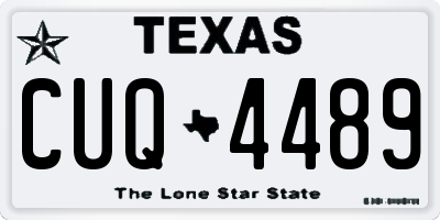 TX license plate CUQ4489