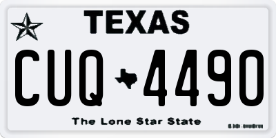 TX license plate CUQ4490