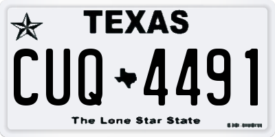 TX license plate CUQ4491