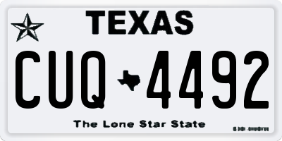 TX license plate CUQ4492
