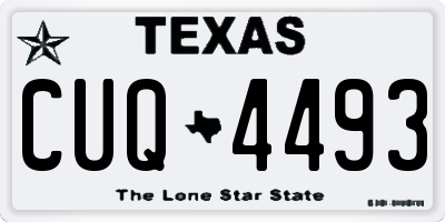 TX license plate CUQ4493