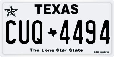 TX license plate CUQ4494