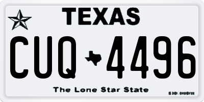 TX license plate CUQ4496