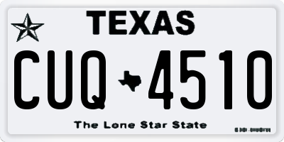 TX license plate CUQ4510