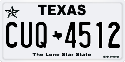 TX license plate CUQ4512