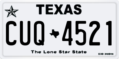 TX license plate CUQ4521