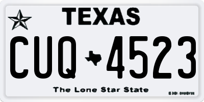 TX license plate CUQ4523