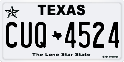 TX license plate CUQ4524