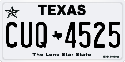 TX license plate CUQ4525