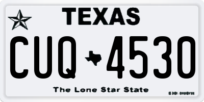 TX license plate CUQ4530