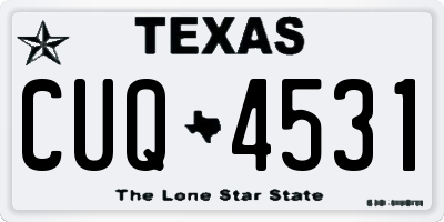 TX license plate CUQ4531