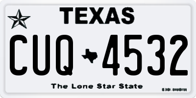 TX license plate CUQ4532