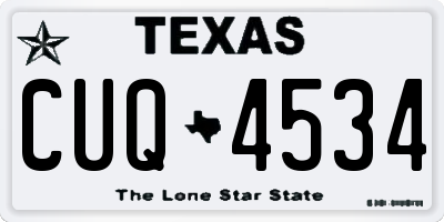 TX license plate CUQ4534