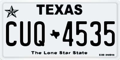TX license plate CUQ4535