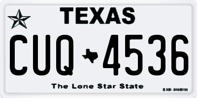 TX license plate CUQ4536