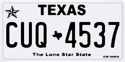 TX license plate CUQ4537