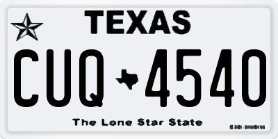 TX license plate CUQ4540