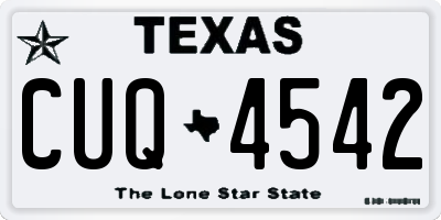 TX license plate CUQ4542