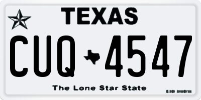 TX license plate CUQ4547