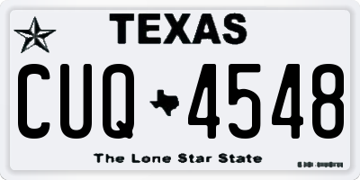 TX license plate CUQ4548