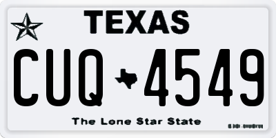 TX license plate CUQ4549