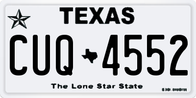 TX license plate CUQ4552