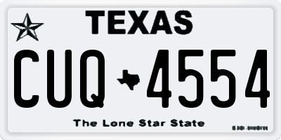TX license plate CUQ4554
