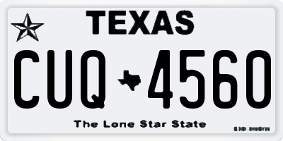 TX license plate CUQ4560